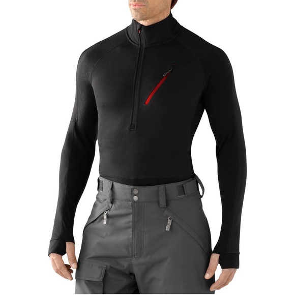 SmartWool PhD HyFi 1/2 Half Zip Mid Layer Top Mens XL black - Picture 7 of 7